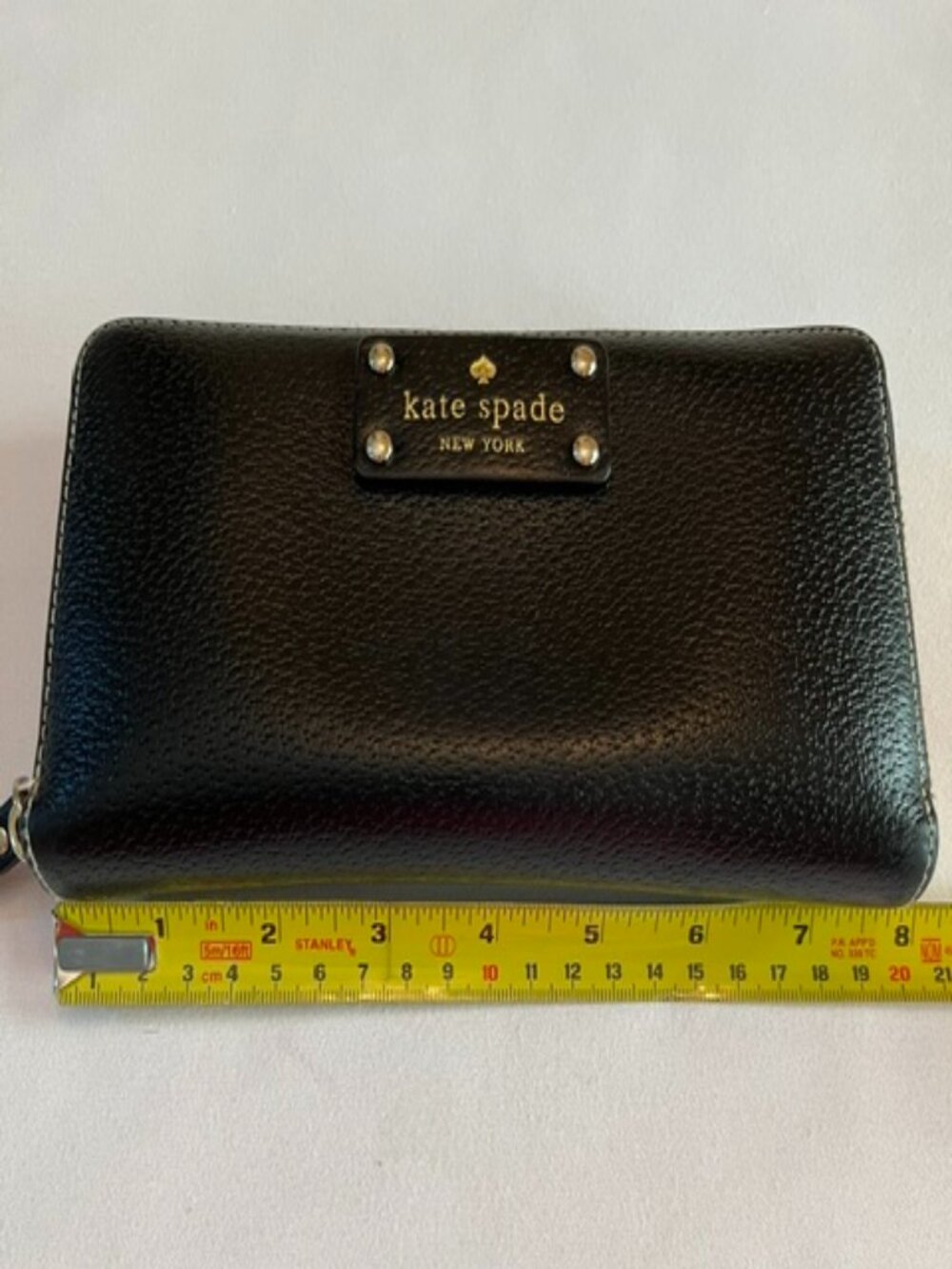 KATE SPADE | Neda Wellesley Black Pebbled Leather Zip Around Clutch Wallet-EUC - Picture 12 of 13